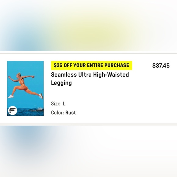 Fabletics Rust Orange Leggings - Picture 3 of 3